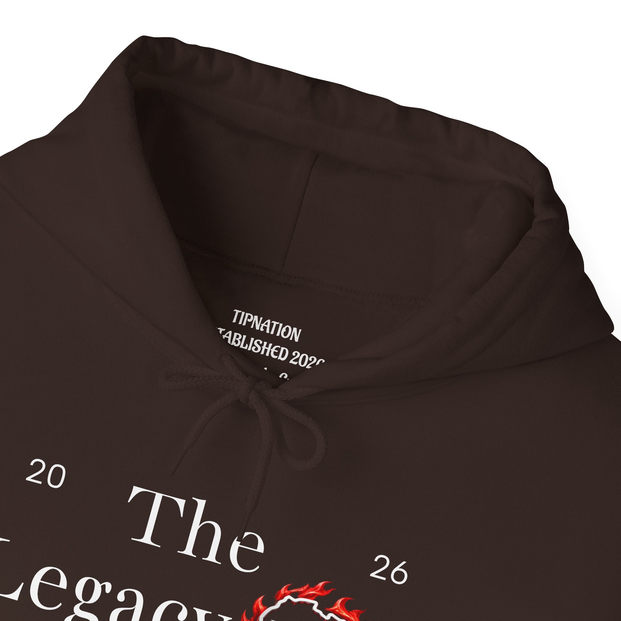 Hoodie — Flaming Heart Outline Chest Graphic (XXL)