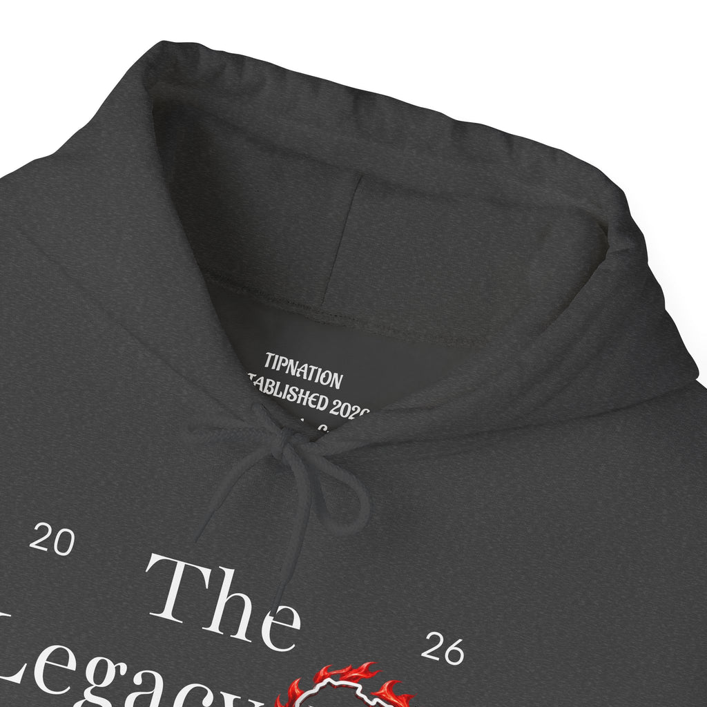 Hoodie — Flaming Heart Outline Chest Graphic (XXL)