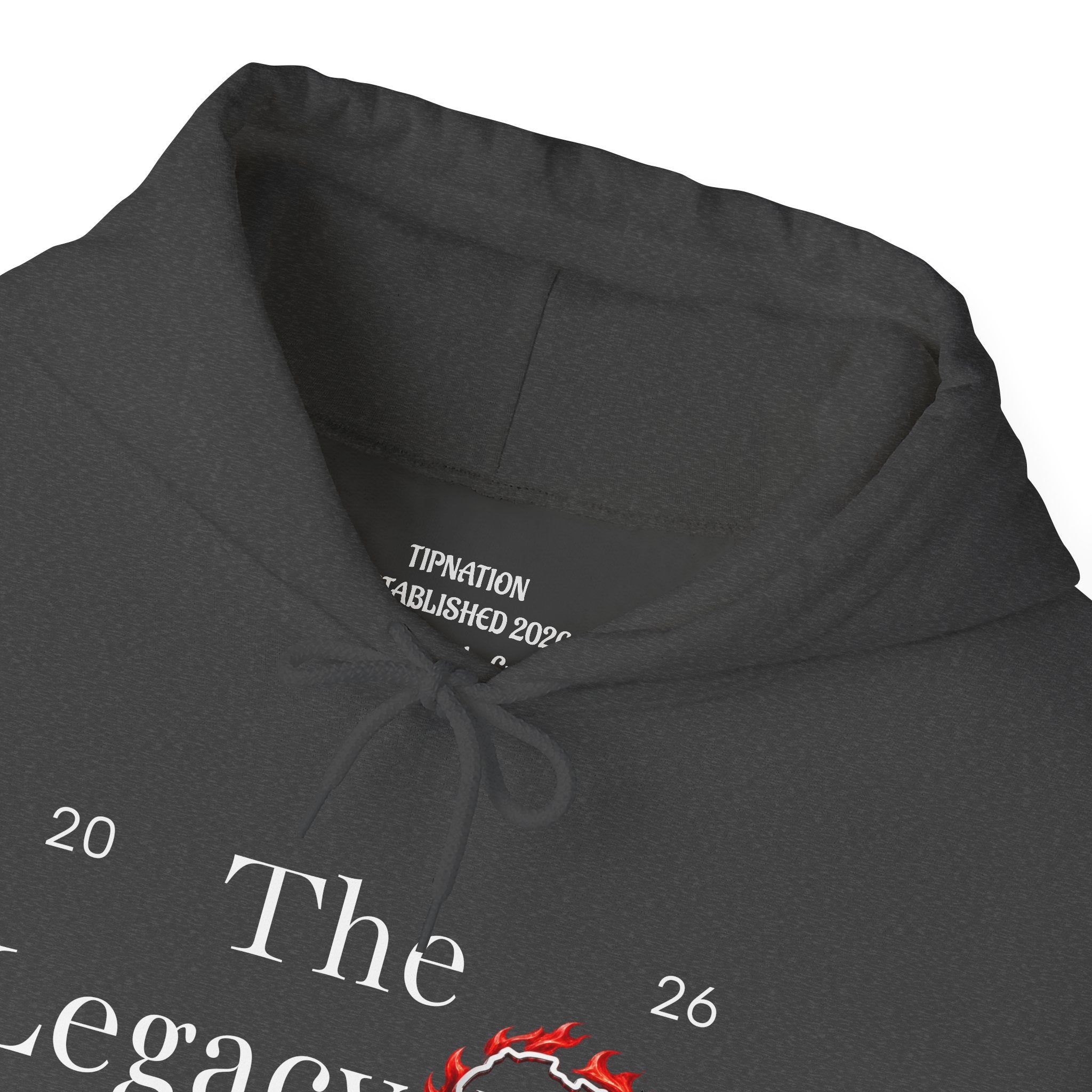Hoodie — Flaming Heart Outline Chest Graphic (XXL)
