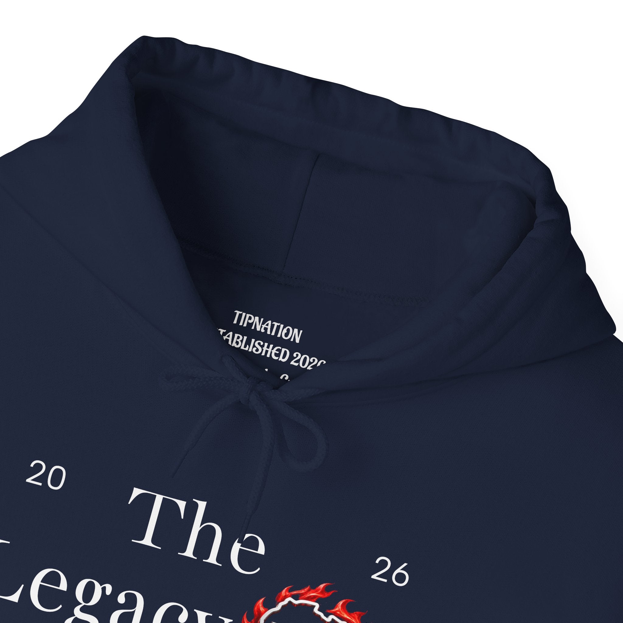 Hoodie — Flaming Heart Outline Chest Graphic (XXL)