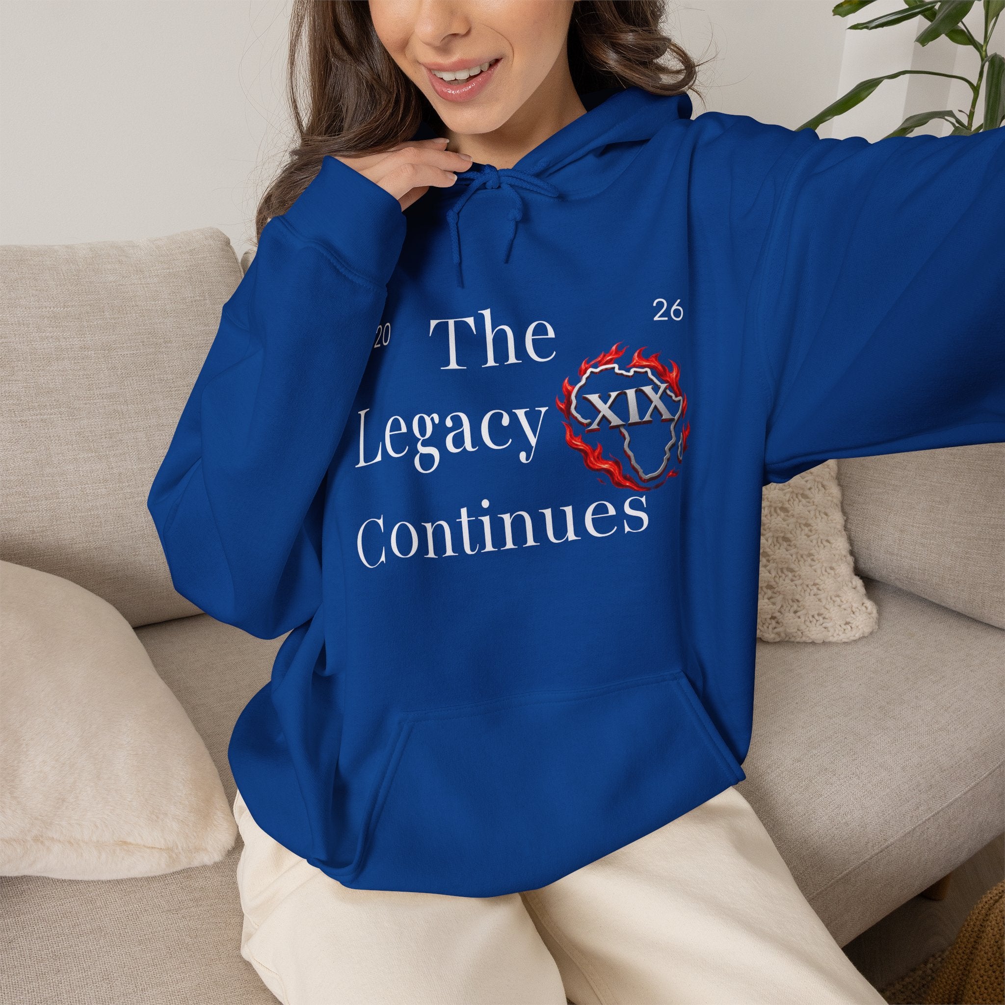 Hoodie — Flaming Heart Outline Chest Graphic (XXL)