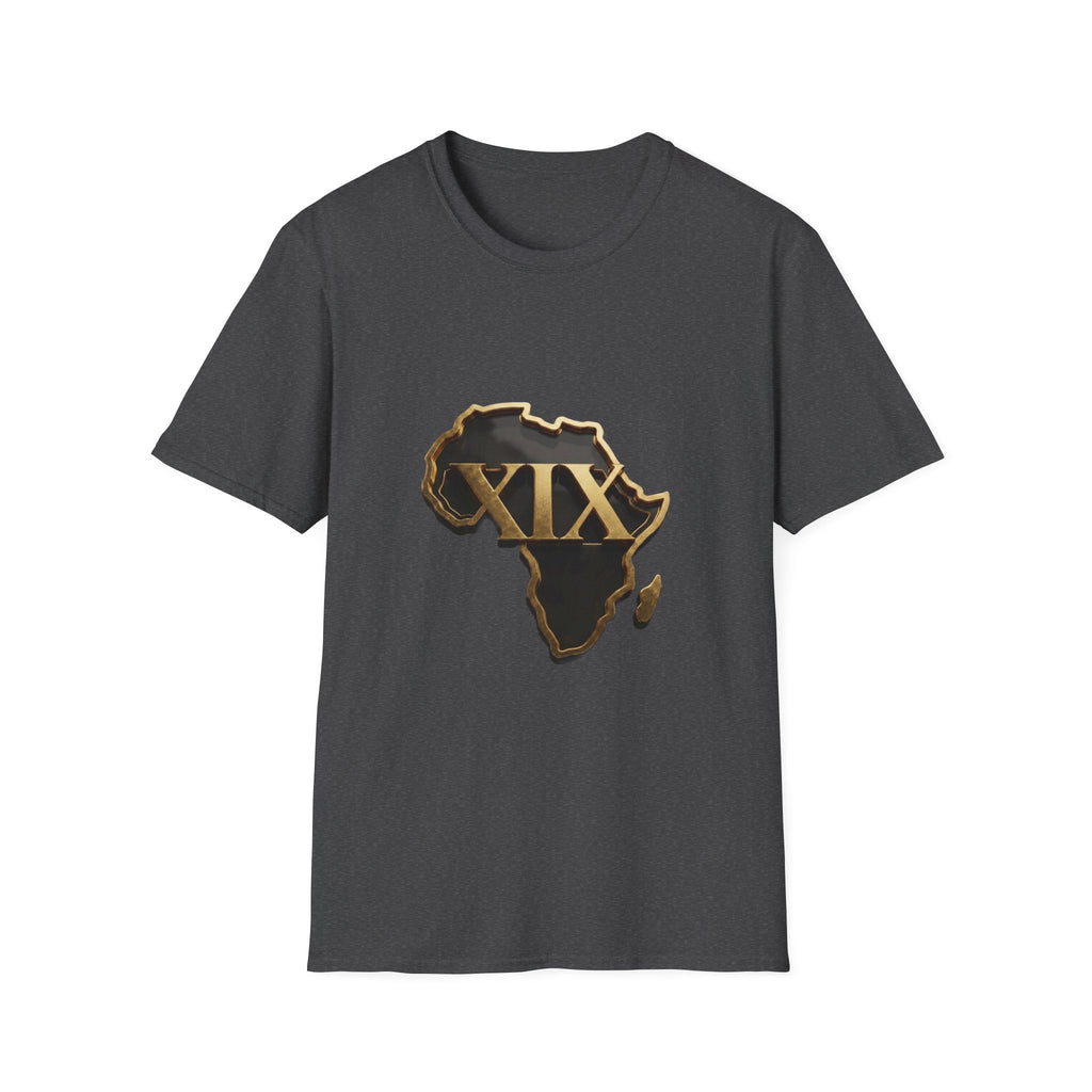 T-Shirt — Flaming Roman Numerals XIX Skull Graphic