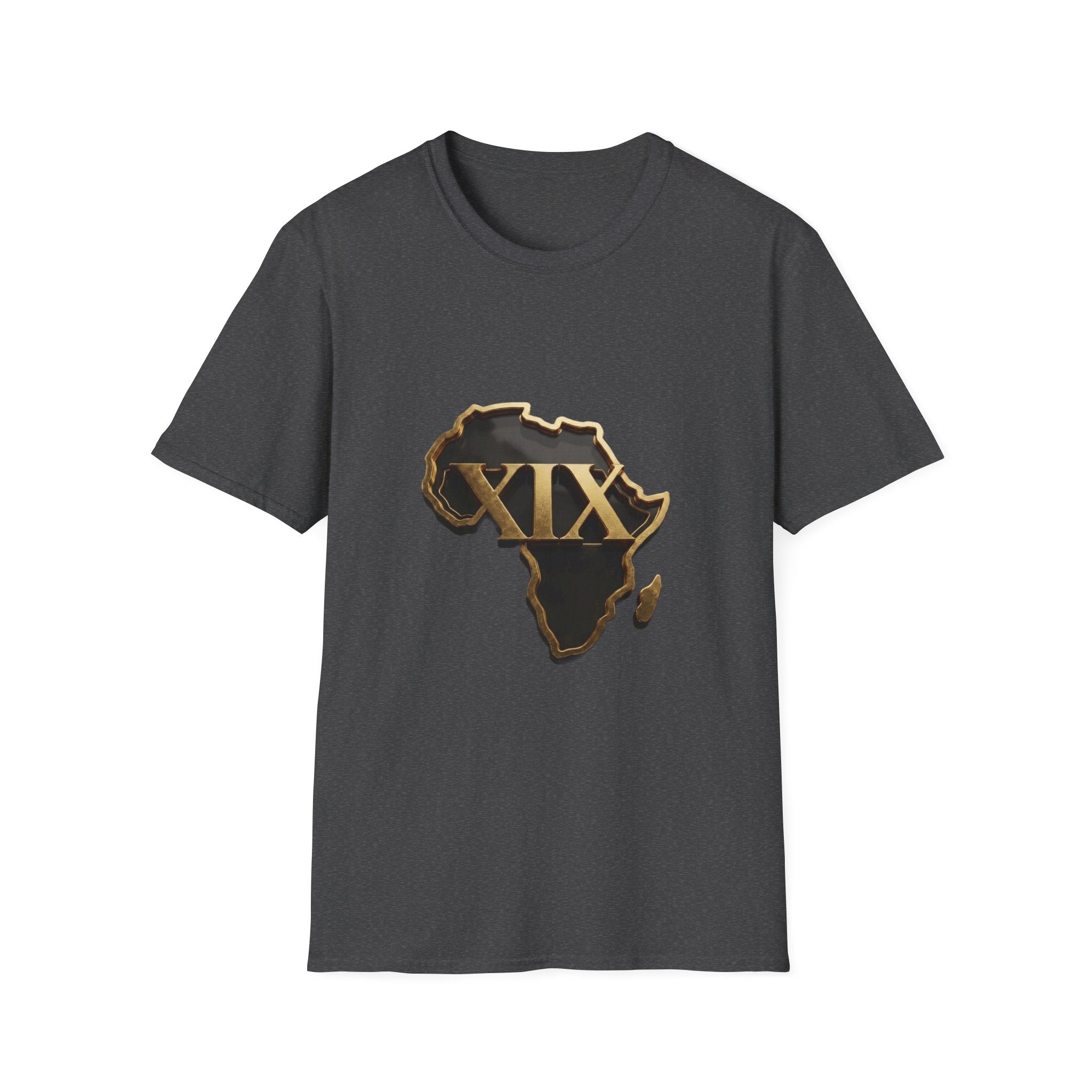 T-Shirt — Flaming Roman Numerals XIX Skull Graphic