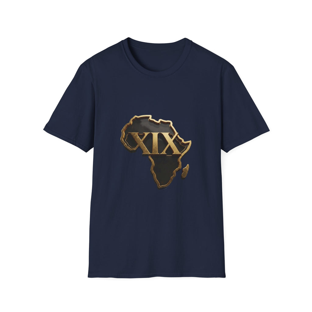 T-Shirt — Flaming Roman Numerals XIX Skull Graphic