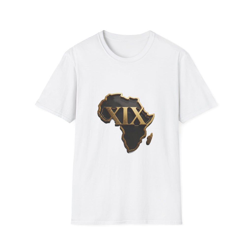 T-Shirt — Flaming Roman Numerals XIX Skull Graphic