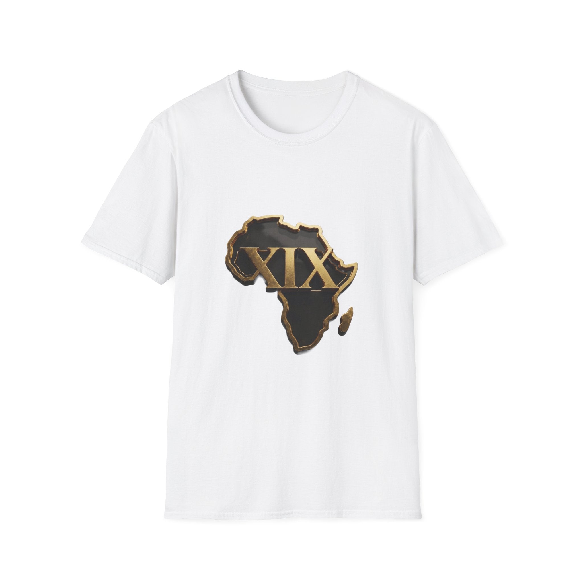 T-Shirt — Flaming Roman Numerals XIX Skull Graphic