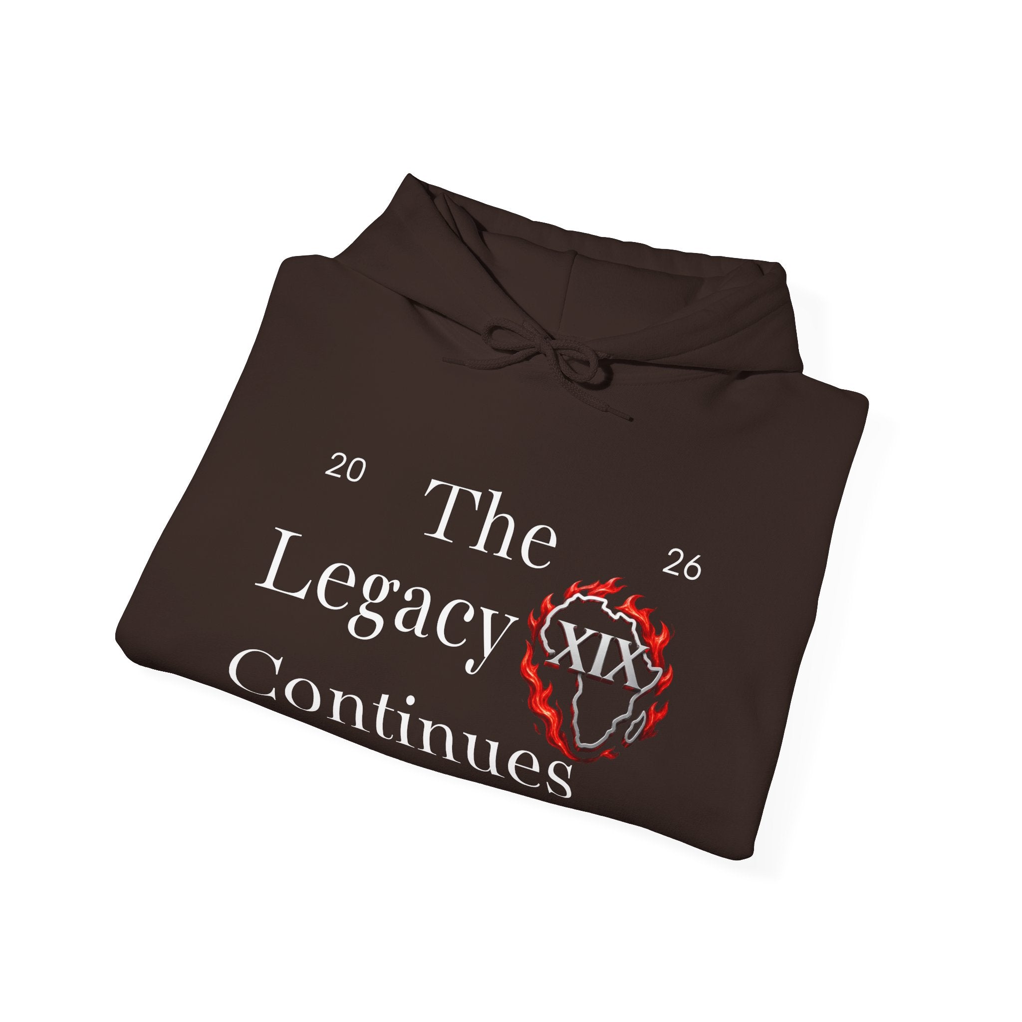Hoodie — Flaming Heart Outline Chest Graphic (XXL)