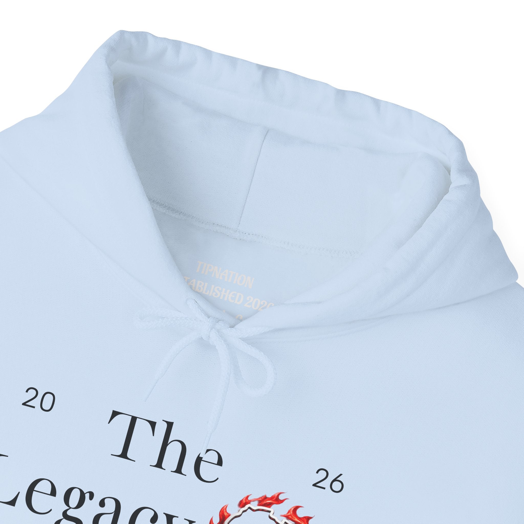 Hoodie — Flaming Heart Outline Chest Graphic (XXL)