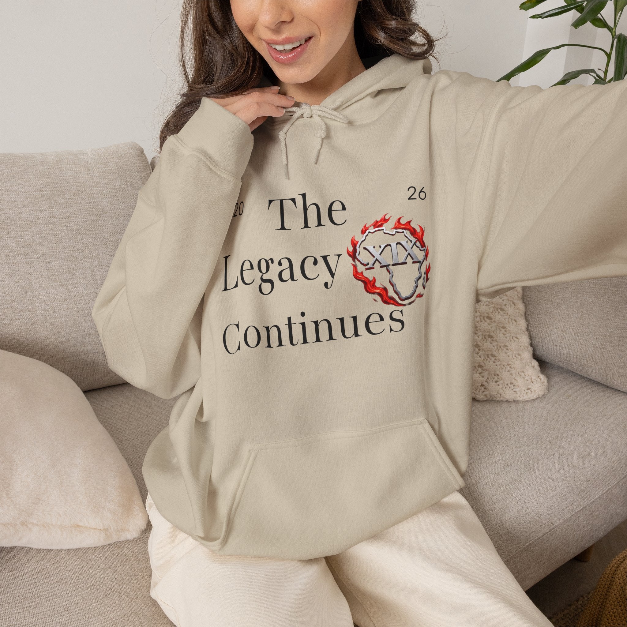 Hoodie — Flaming Heart Outline Chest Graphic (XXL)
