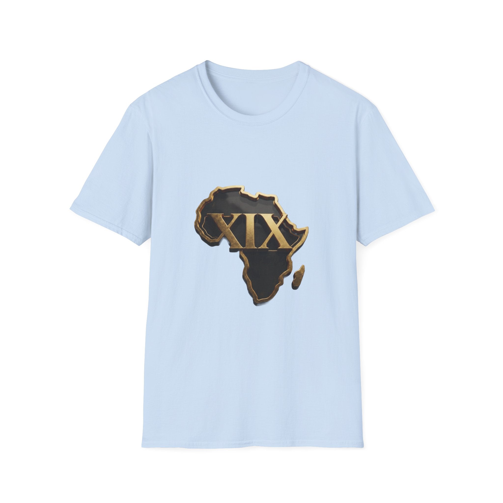 T-Shirt — Flaming Roman Numerals XIX Skull Graphic