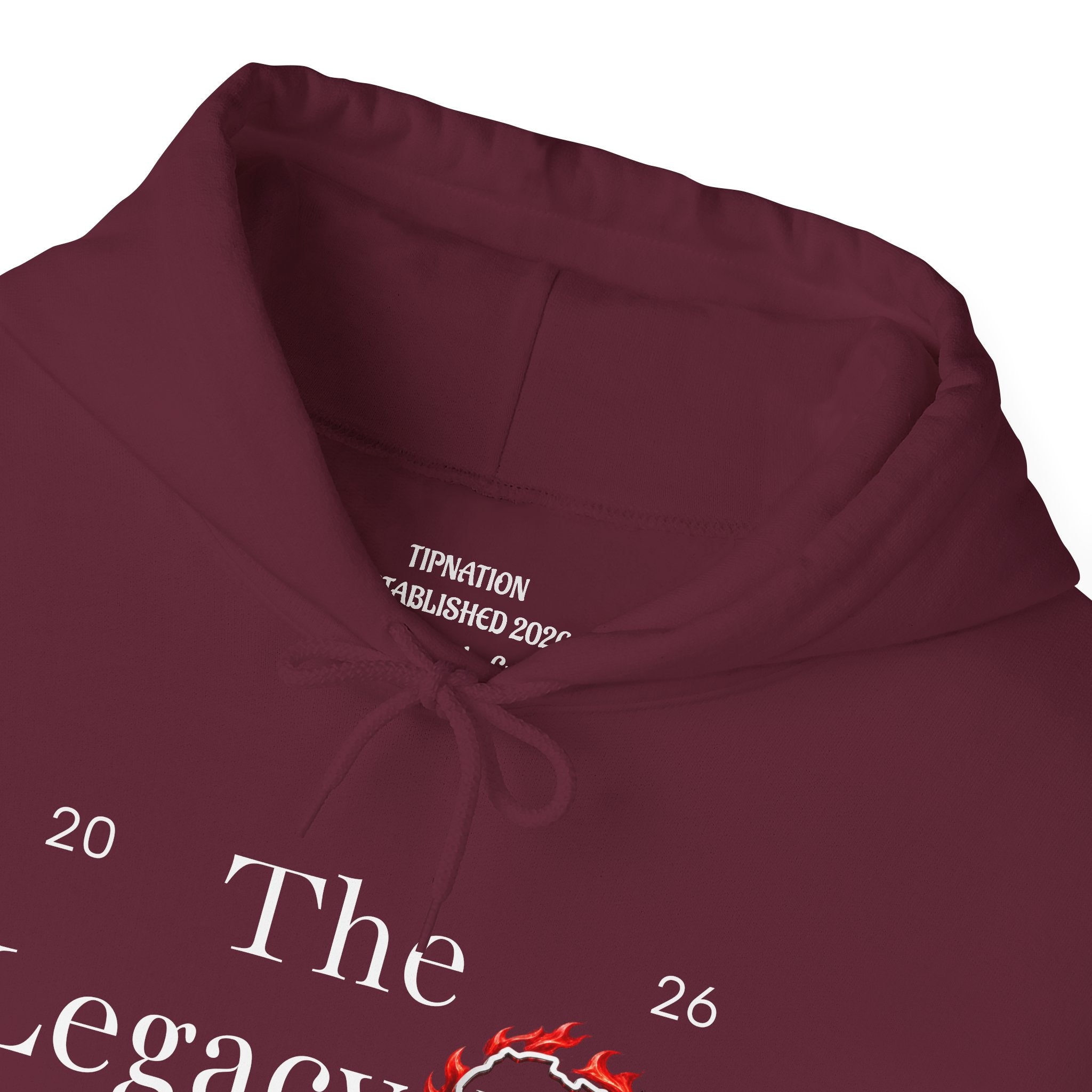 Hoodie — Flaming Heart Outline Chest Graphic (XXL)
