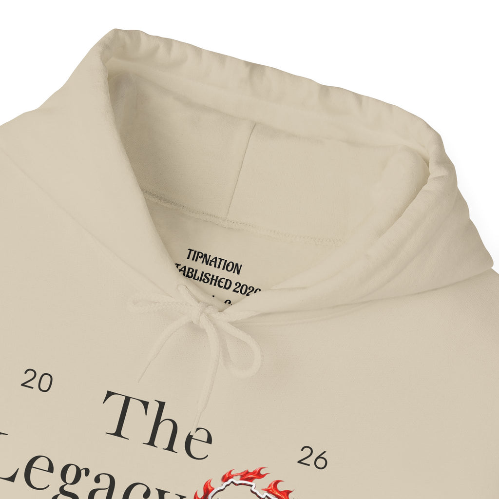 Hoodie — Flaming Heart Outline Chest Graphic (XXL)