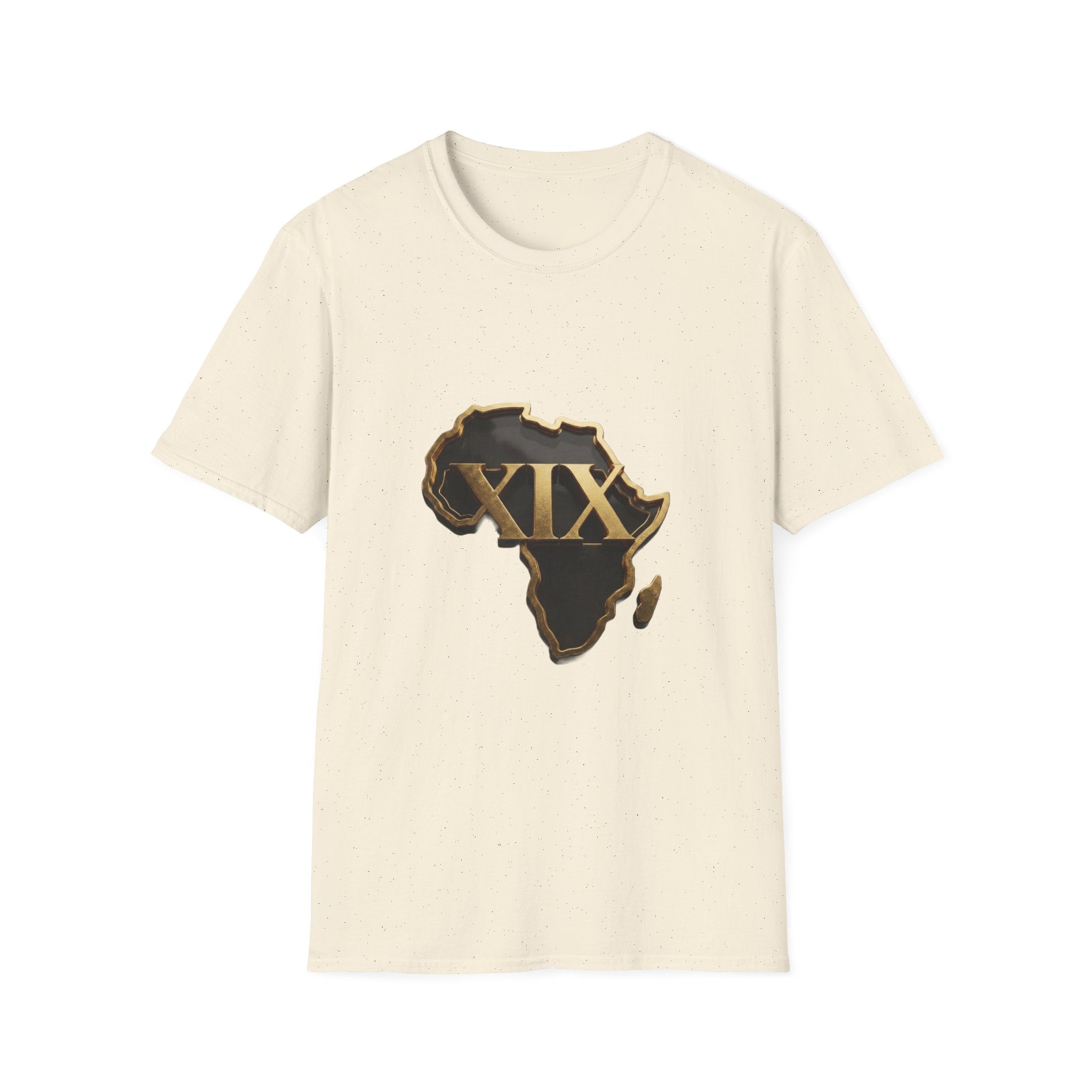 T-Shirt — Flaming Roman Numerals XIX Skull Graphic