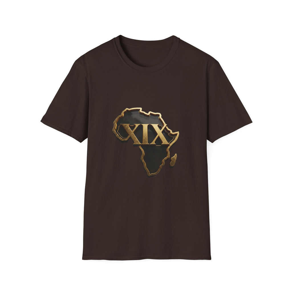 T-Shirt — Flaming Roman Numerals XIX Skull Graphic