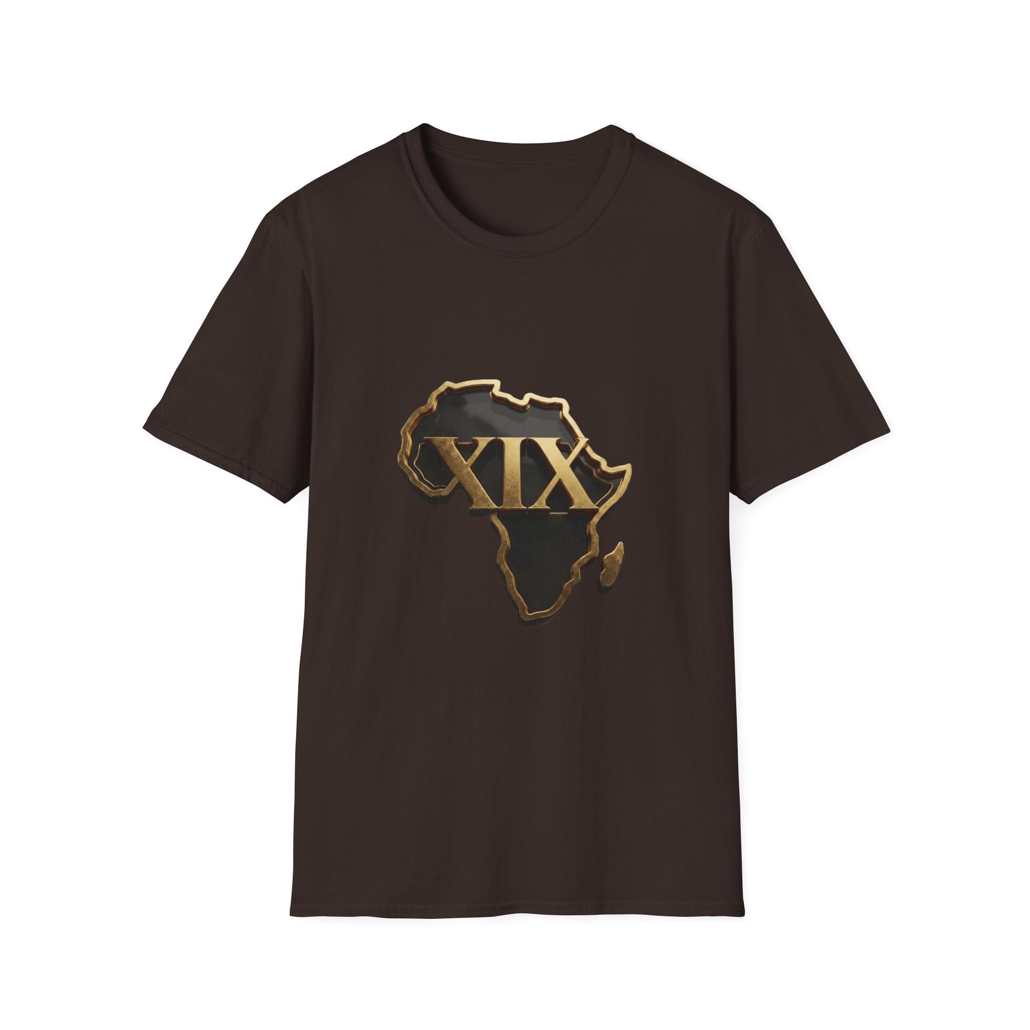 T-Shirt — Flaming Roman Numerals XIX Skull Graphic