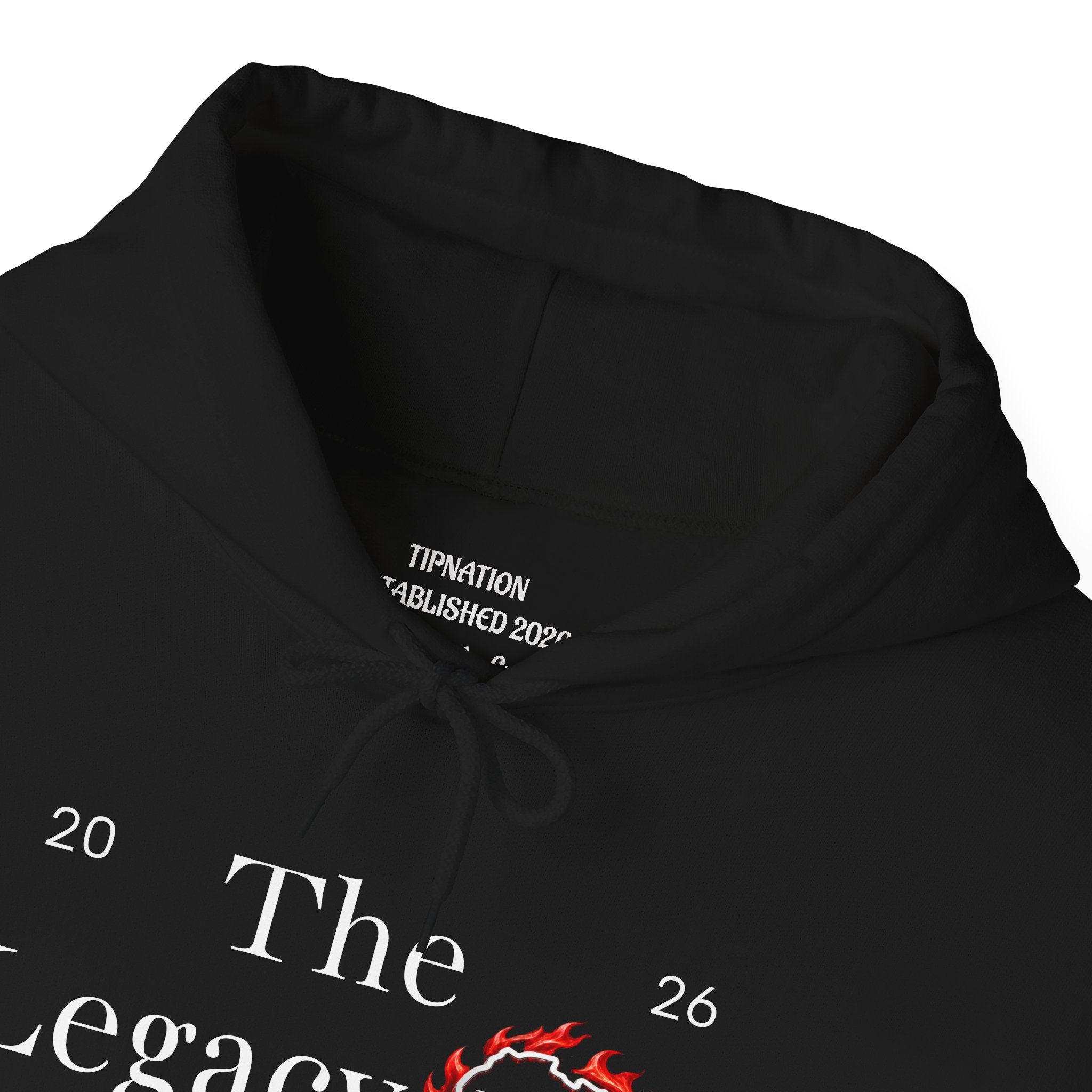 Hoodie — Flaming Heart Outline Chest Graphic (XXL)