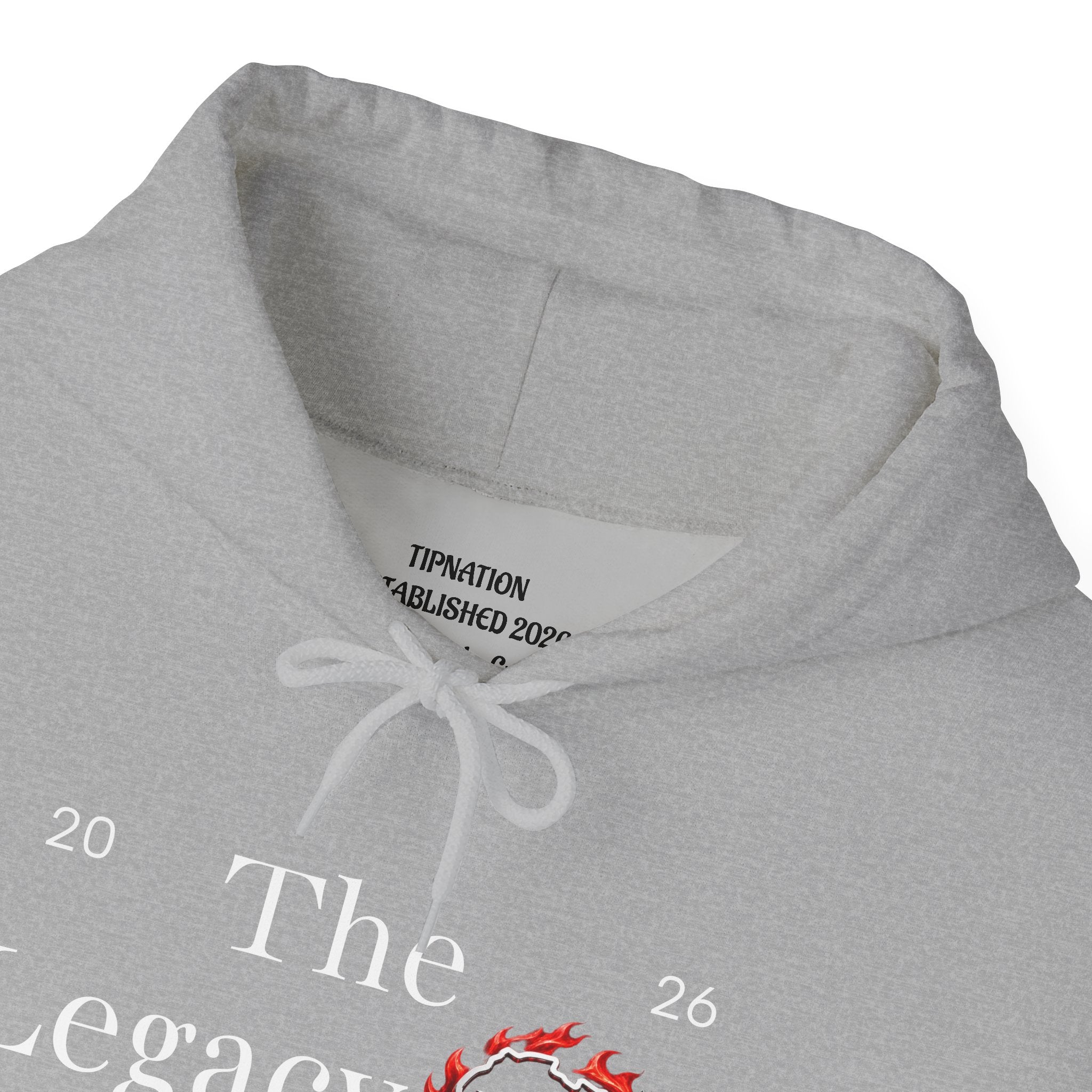 Hoodie — Flaming Heart Outline Chest Graphic (XXL)